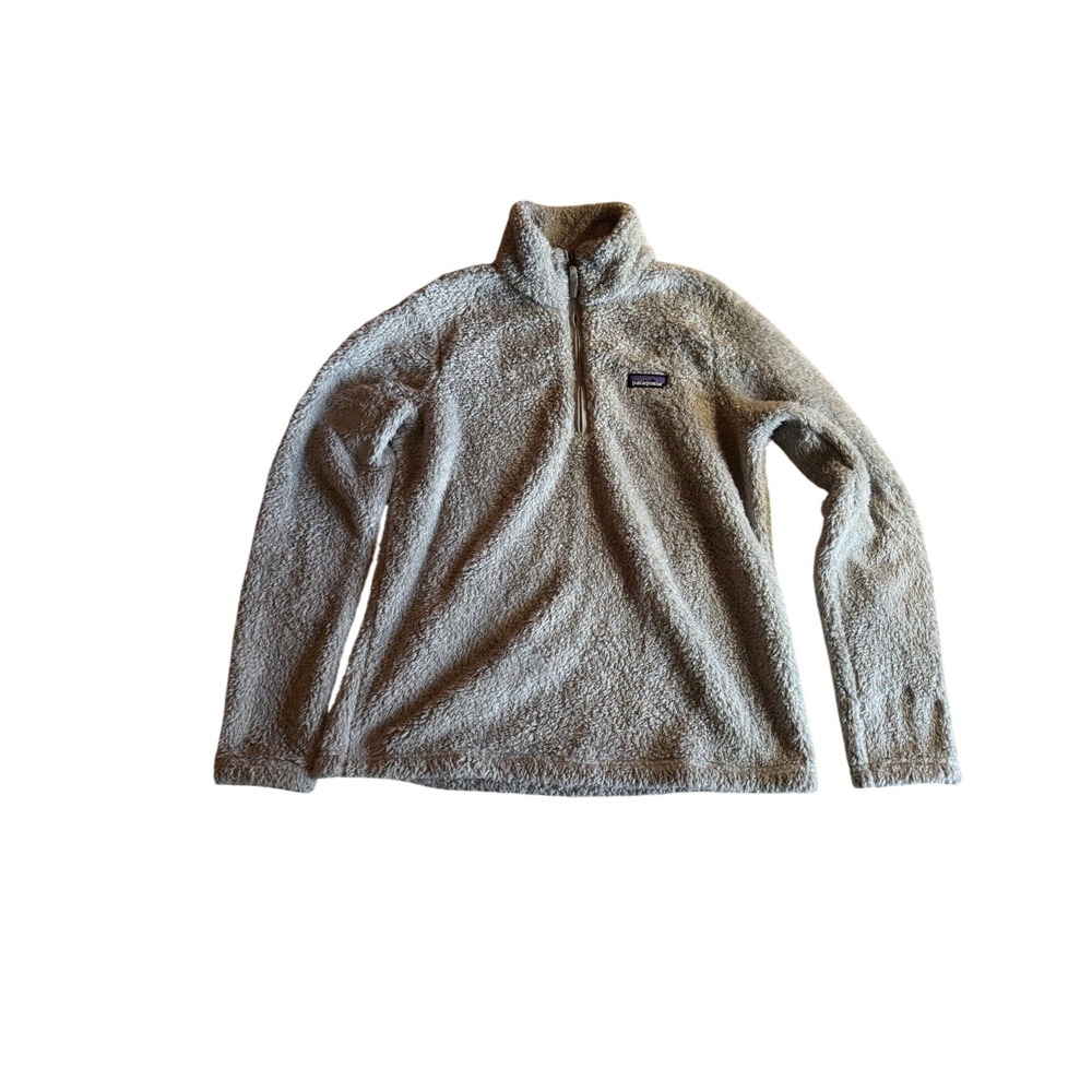 Patagonia Womens Los Gatos 1/4 Zip Fleece Pullover Light Grey Size Large